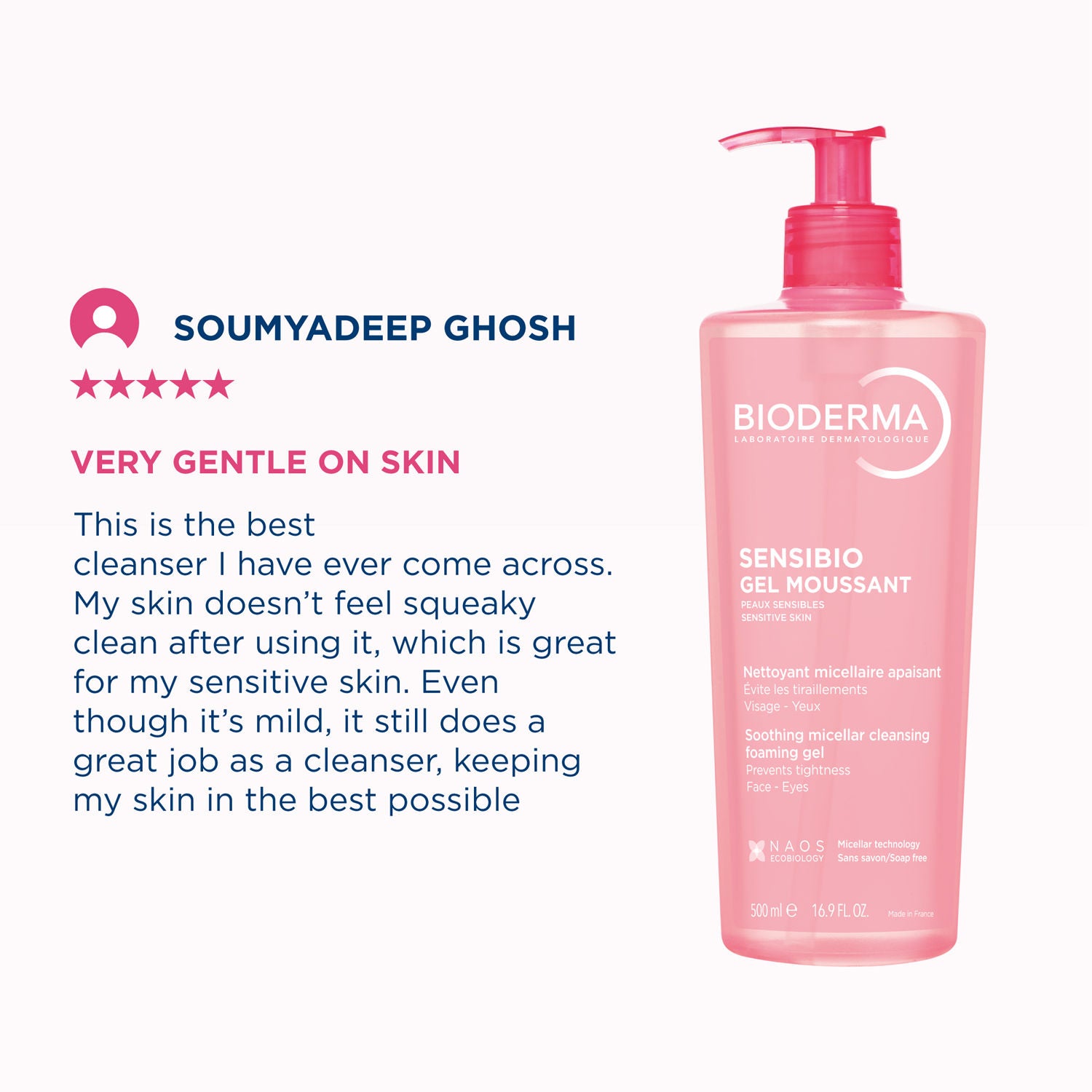 Bioderma Sensibio Gentle Soothing Micellar Cleansing Foaming Gel (500ml)