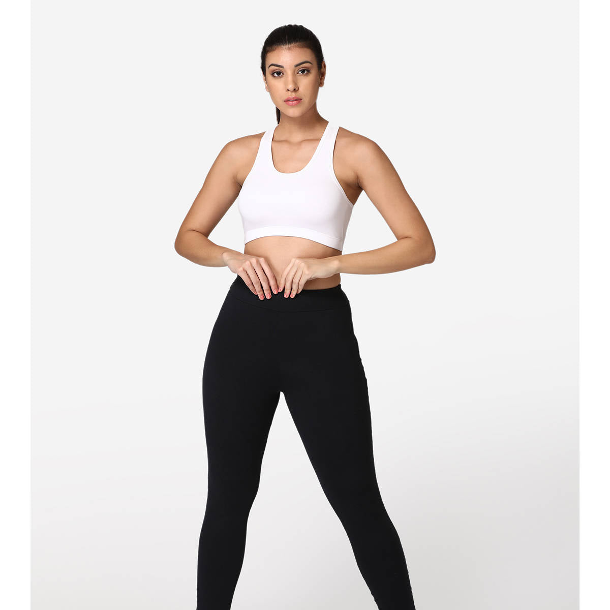 Abelino Racer Back Gym Bra - White (XL) · XL