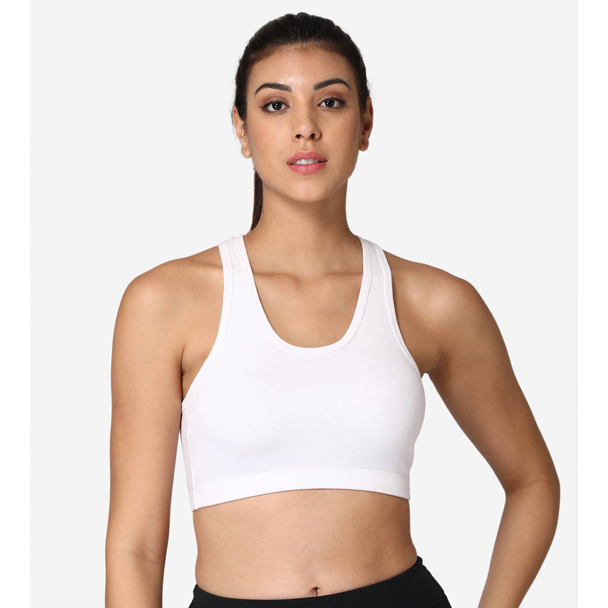 Abelino Racer Back Gym Bra - White (XL) · XL