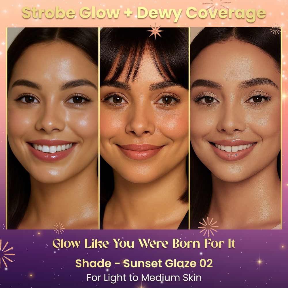 Faces Canada Strobe CC Tint - Sunset Glaze 02, 5in1 with BB & CC Cream & Highlighter (27ml)
