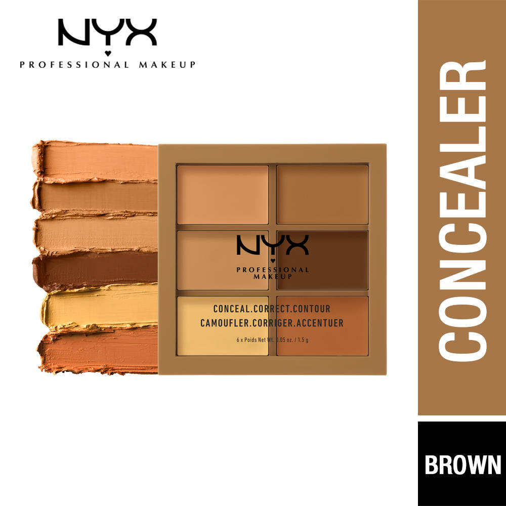 NYX Professional Makeup Conceal, Correct, Contour Palette - 3CP03 Deep/Profond (9gm)