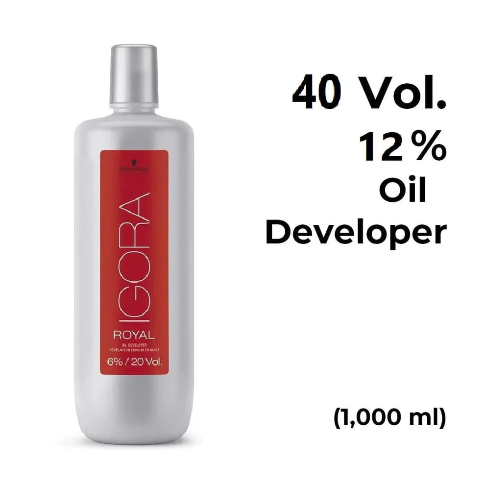 SCHWARZKOPF PROFESSIONAL IGORA ROYAL HAIR COLOR SCHWARZKOPF IGORA 12% OIL DEVELOPER 40VOL 1000ml