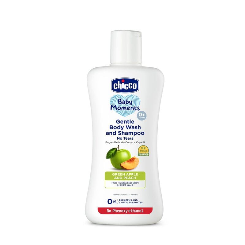 Chicco Gentle Bodywash & Shampoo Green Apple (200ml)