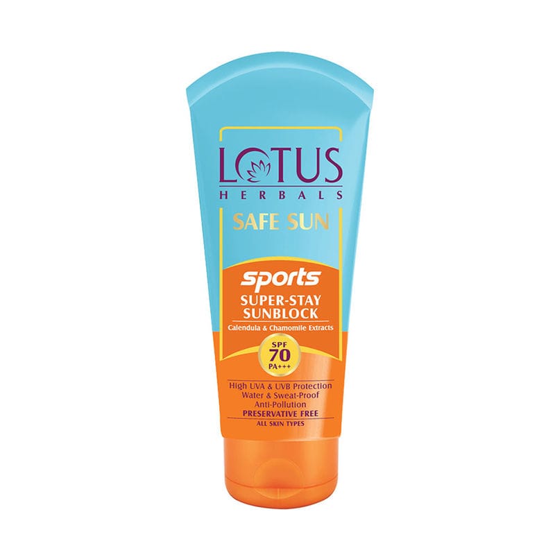 Lotus Herbals - Safe Sun Sports Super-Stay Sunblock SPF 70 PA+++ (80g)