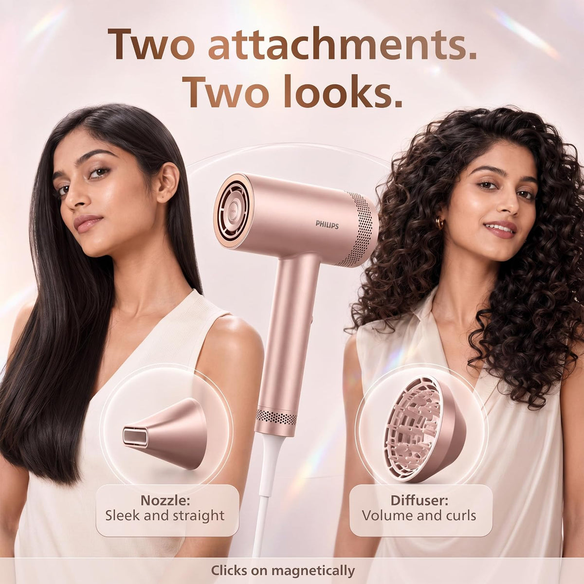 Philips Hydrating Hair Dryer | Water ions maintain 100% Hair strength | Mositure Rich Shine & Frizz Reduction | ThermoShield Sensors for customized drying | Pow