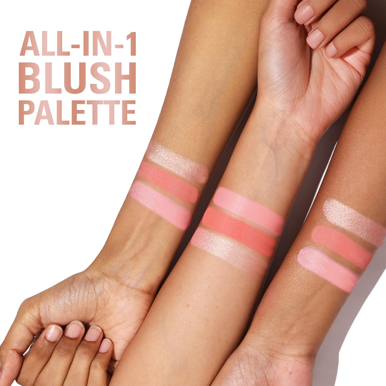Revolution Blush Icon Palette- Authentic Peach | Cream‑Matte‑Shimmer Trio with Hyaluronic Hydration | Highly Pigmented & Buildable | Long‑Lasting Flush for Indian Skin Tones- 9.8g