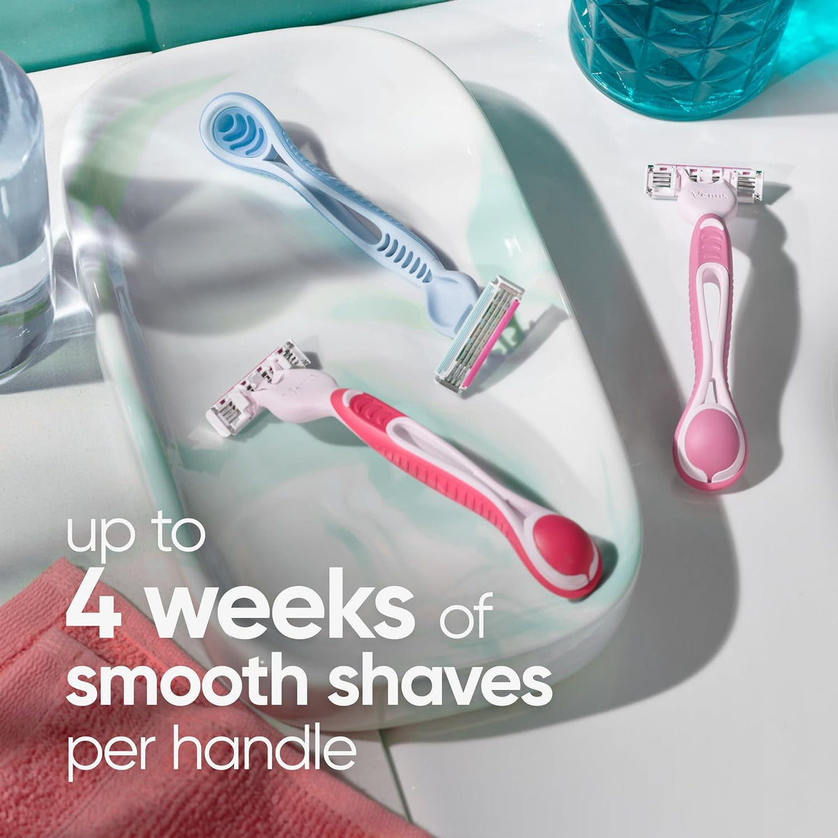 Gillette Venus Simply3 Disposable Razors for Women, 8 Count, Designed for a Close and Comfortable Shave 8 Razors