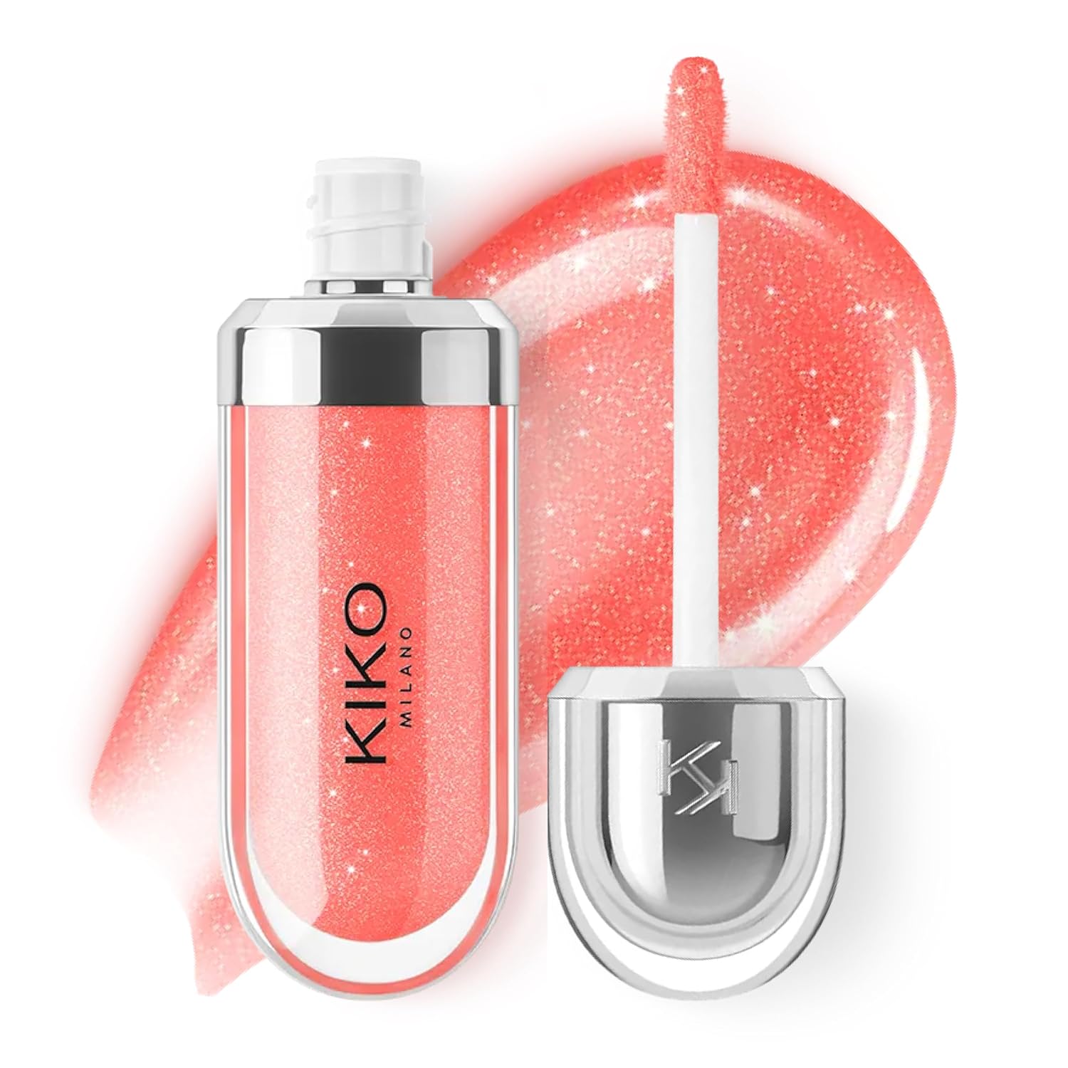 KIKO Milano 3D Hydra Lip Gloss – High Shine, Hydrating, Plumping, Non-Sticky, Moisturizing Lip Makeup Color:09 Soft Coral