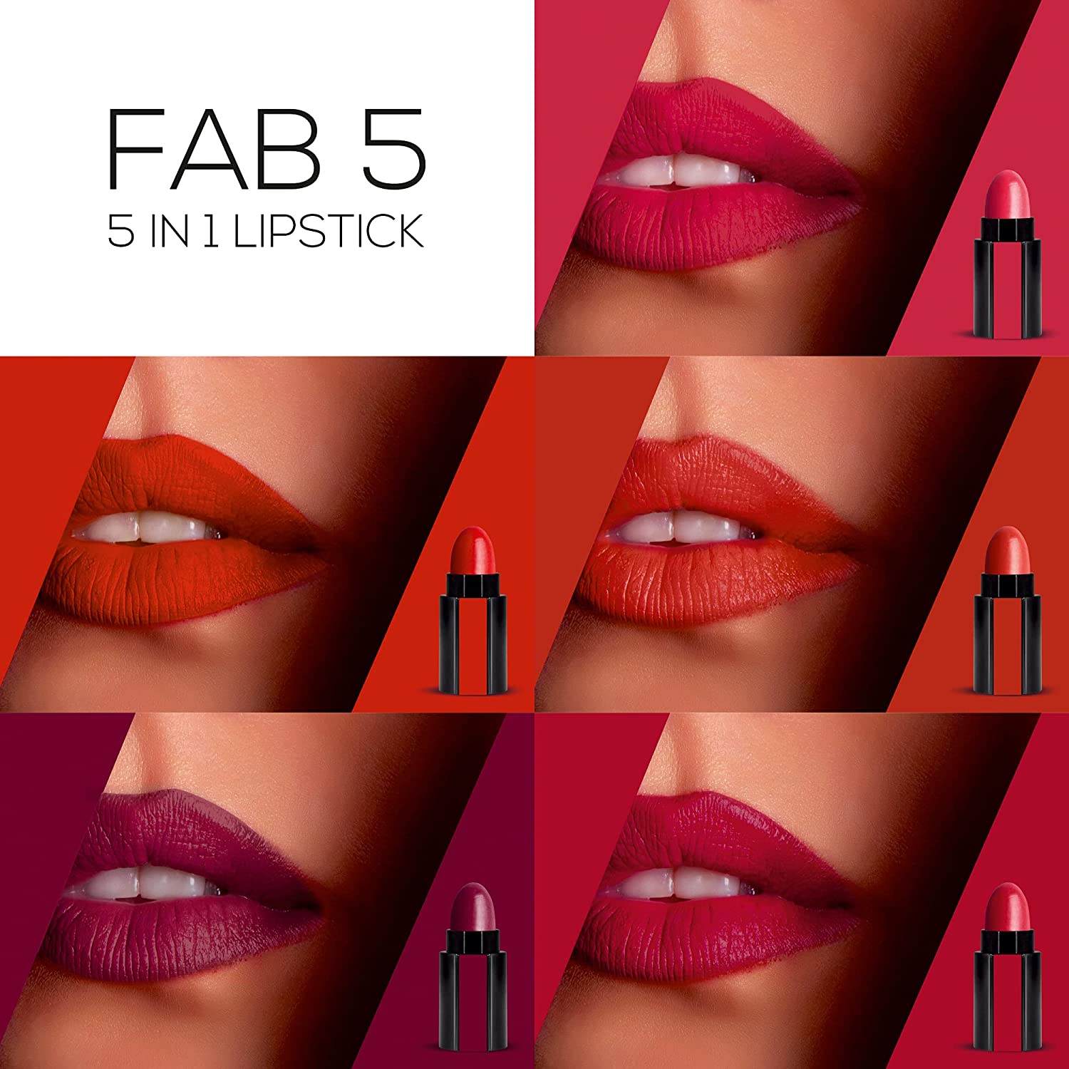 RENEE - FAB 5 Matte Finish 5 in 1 Lipstick - (Fab 5)