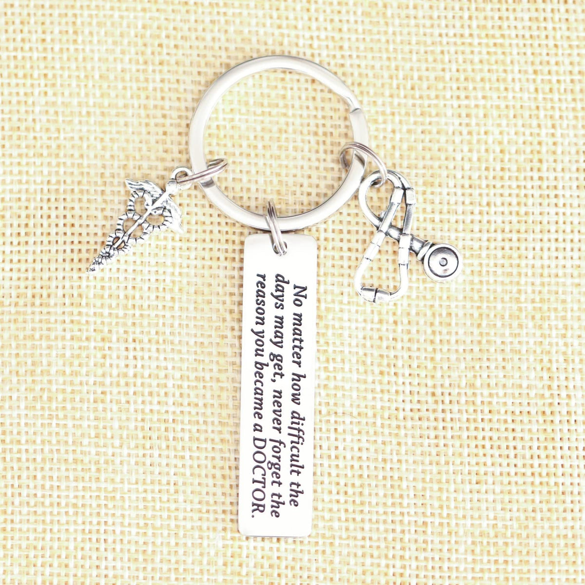 Doctor Keychain Gifts for Men Women Male Woman Friends Keychains Doctor Key Chain No Matter How
