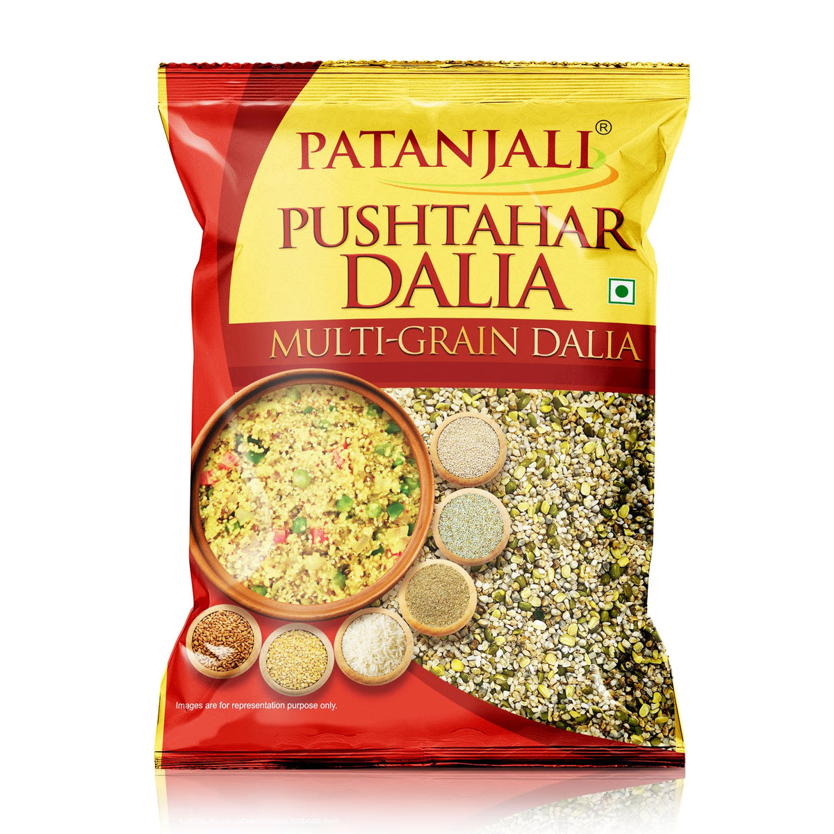 Patanjali Pustahar Dalia 500g, Rich in Protein & Dietary Fibre, Good for Weight Loss, Easy to Cook Healthy and Light Breakfast 500 g