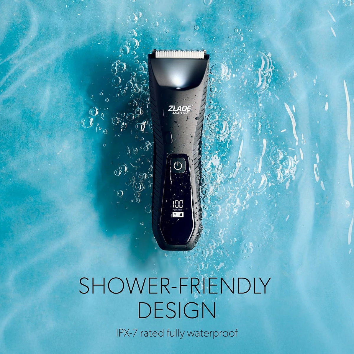 Zlade Ballistic Pro Full Body Trimmer for Men, Beard, Balls, Pubic Hair, Private Parts & Manscaping Groomer | IPX7 Waterproof, No Nicks or Cuts | 7000 RPM Motor