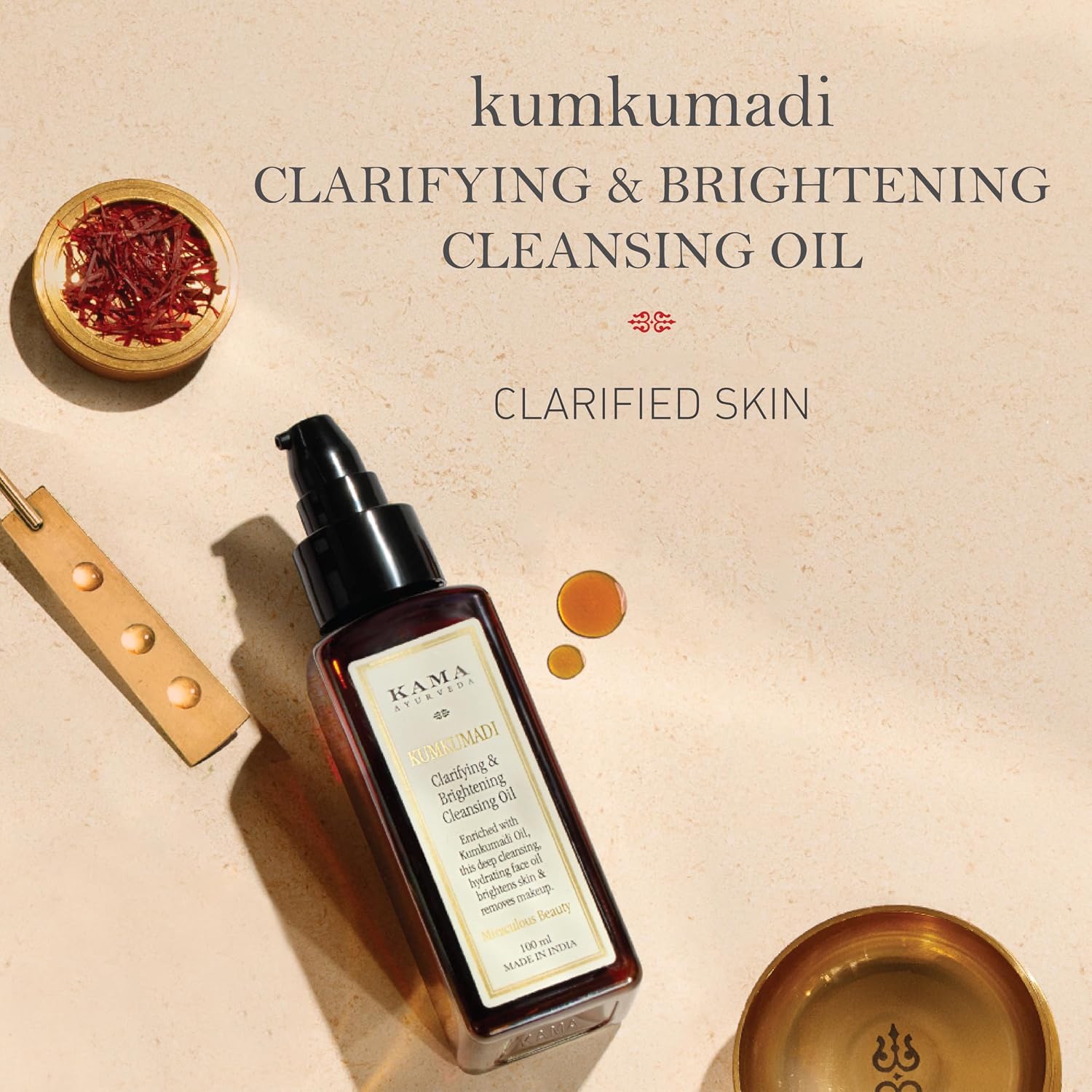 Kama Ayurveda Kumkumadi Clarifying & Brightening Cleansing Oil 50Ml