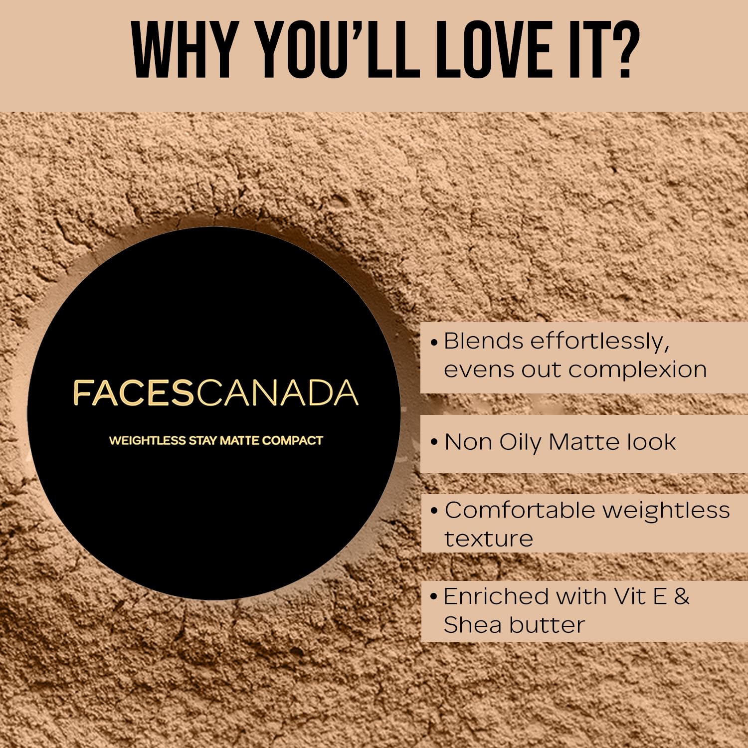 FACESCANADA Weightless Stay Matte Finish Compact Powder - Ivory, 9 G | Non Oily Matte Look | Evens Out Complexion | Hides Imperfections | Blends Effortlessly | Pressed Powder For All Skin Types