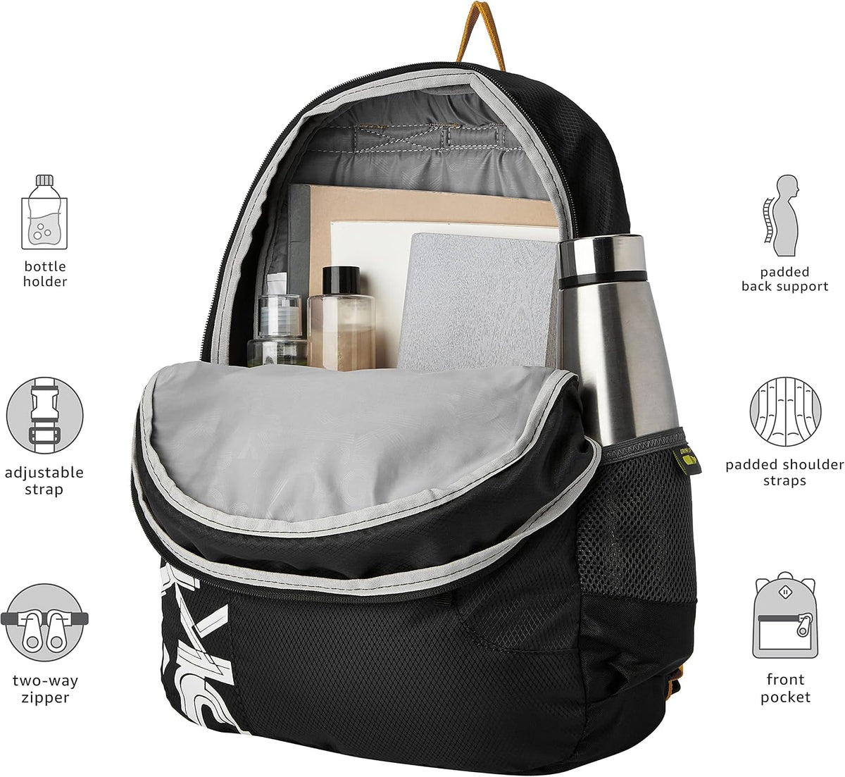Skybags Brat Black 46 Cms Casual Backpack, Black