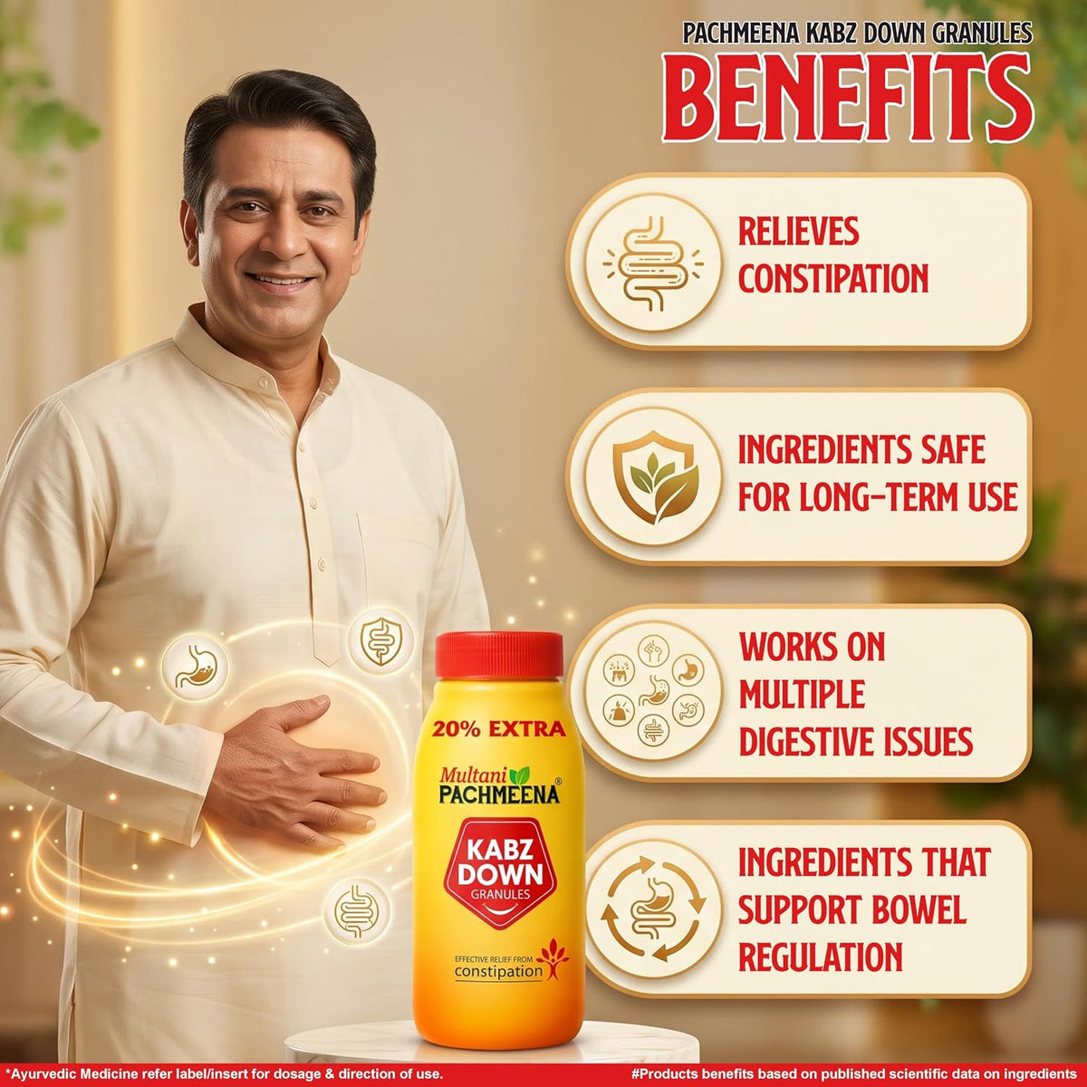 Multani Pachmeena Tonik Digestive Syrup |Ayurvedic Products For Better Digestion | Relief From Gas, Bloating, Abdominal Discomfort | Improves Appetite 100% Natu