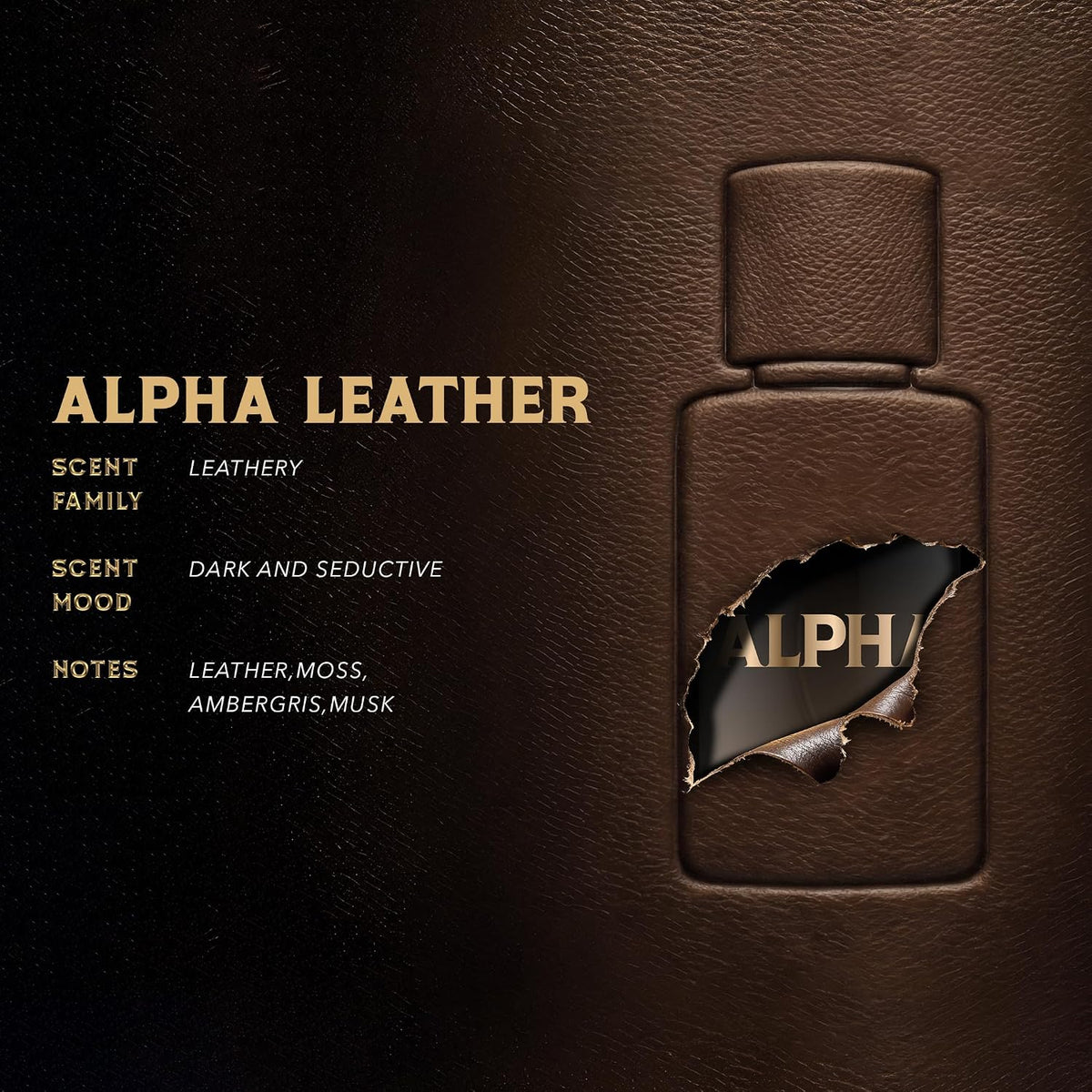 BEARDO Alpha Leather Elixir 30ml | Extrait De Parfum | Leathery Perfume For Men | Long Lasting Perfume | Premium Gift For Man | Gift For Husband | Boyfriend 30