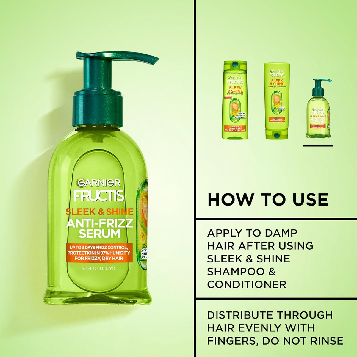 Garnier Hair Care Fructis Sleek & Shine Anti-Frizz Serum, 150ml