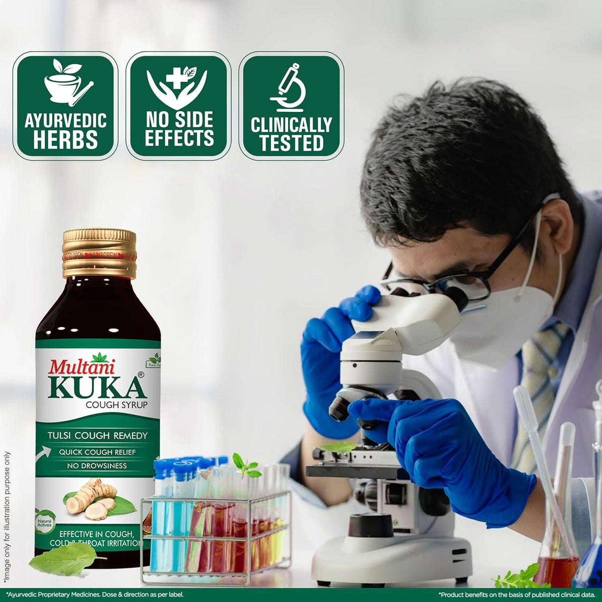 Multani Kuka Cough Syrup 200ml | Get Ayurvedic Relief from Throat Issue, Chest Congestion, All Types Of Cough & Cold | Goodness Of Tulsi, Pippali, Satpudina & O
