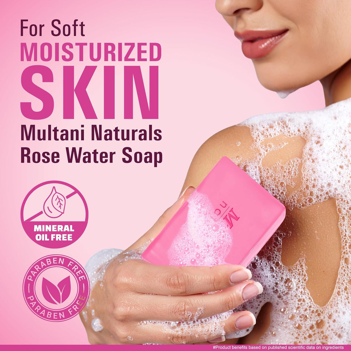 Multani Natural Orange Lemongrass & Rose Water Soap For Bath (125 Gm - Pack of 6) | Helps In Reducing Acne & Oil Control | Helps Revive Dull Skin & Refreshes Sk