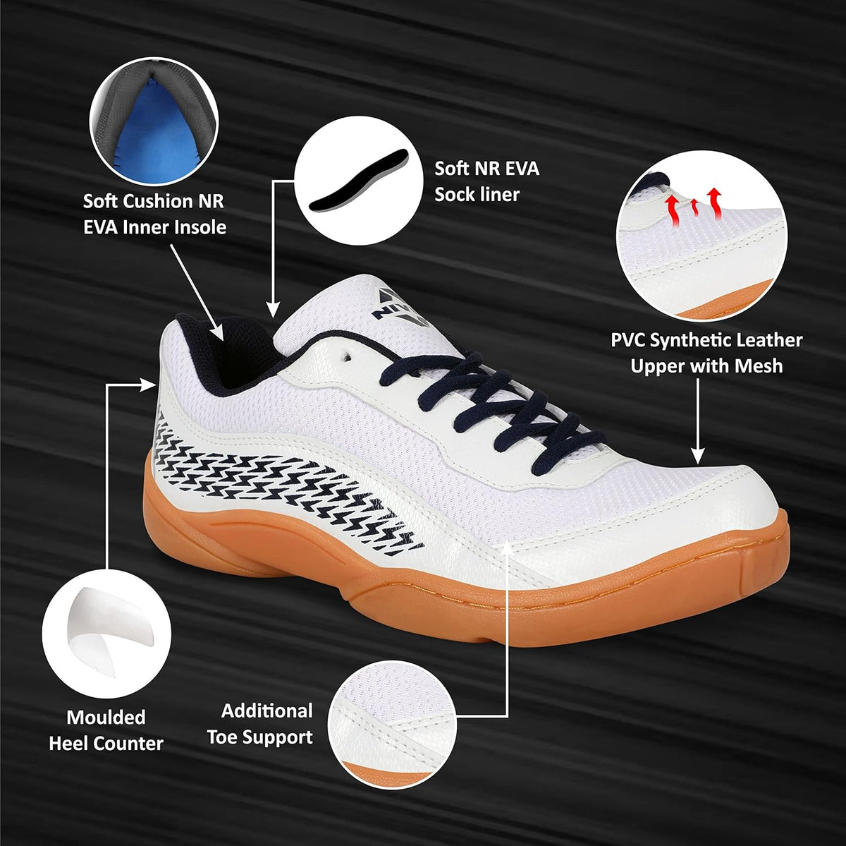NIVIA Men Flash 2.0 Non-Marking Badminton Shoes