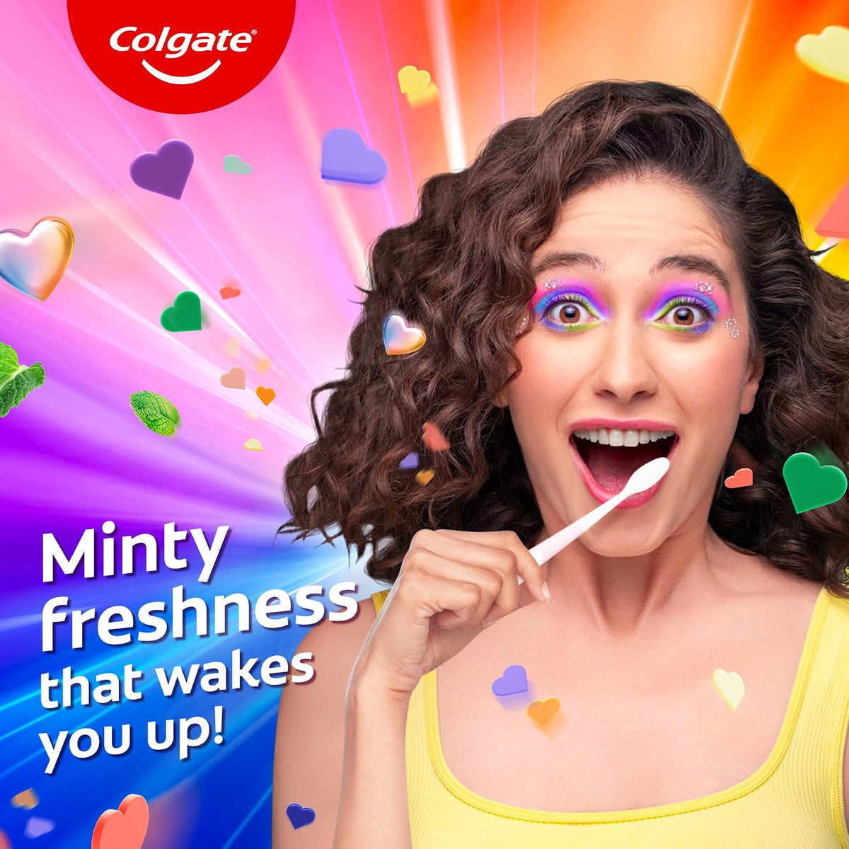 Colgate MaxFresh Rainbow Fresh Gel Toothpaste with Heart Shaped Cooling Crystals, Triple Mint Flavour, 100g & MaxFresh Watermelon Blast Gel Toothpaste with Cool
