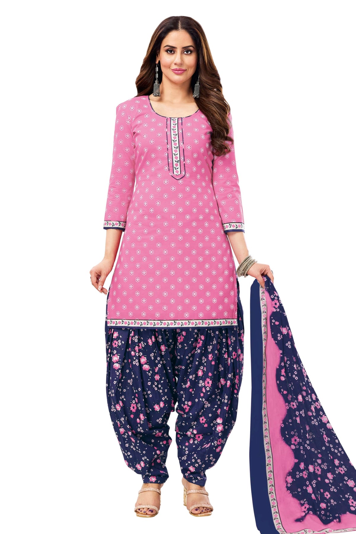 Miraan Cotton Printed Readymade Salwar Suit For Women (MIRAANSANRAN2168)