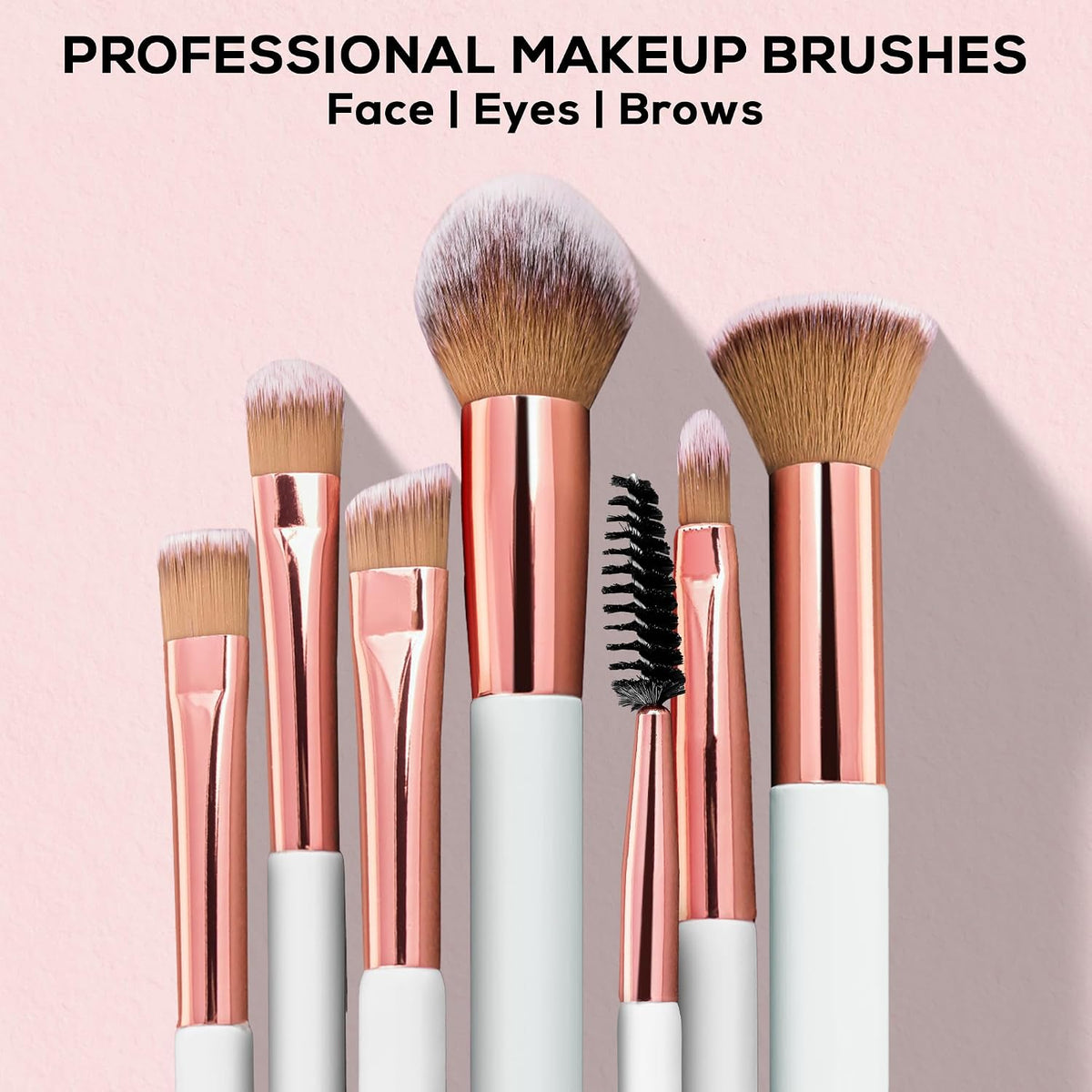 RENEE All In 1 Professional Makeup Brush Set of 6, Premium Easy To Hold & Precise Application For Face, Eyes & Brows | Cruelty Free & Uniquely Designed Super So