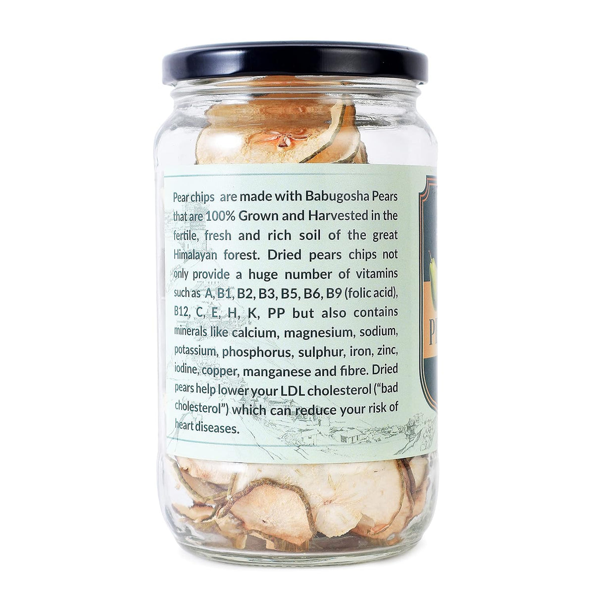Hilly Basket Dried Pears Chips | 100% Natural | Himalayan Grown | High Fiber & Potassium | Good for Digestion | 150 gms