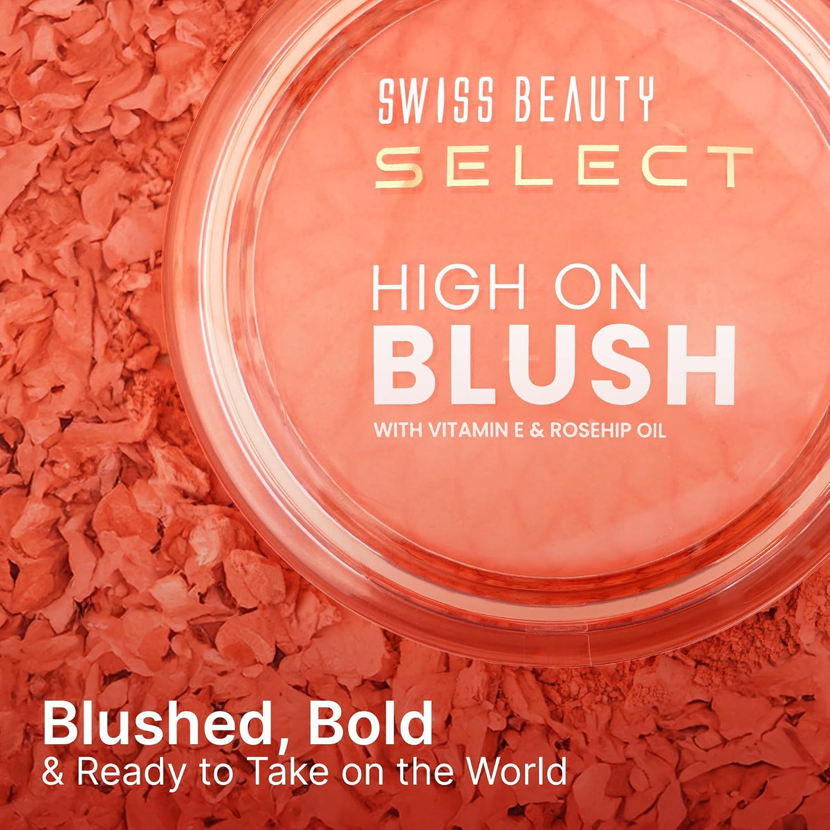 Swiss Beauty Select High on Blush with Natural Matte Finish | Long- Lasting & Non Transferrable stay | Enriched with Vitamin E & Rose oil | Shades- Soft Pink, 8