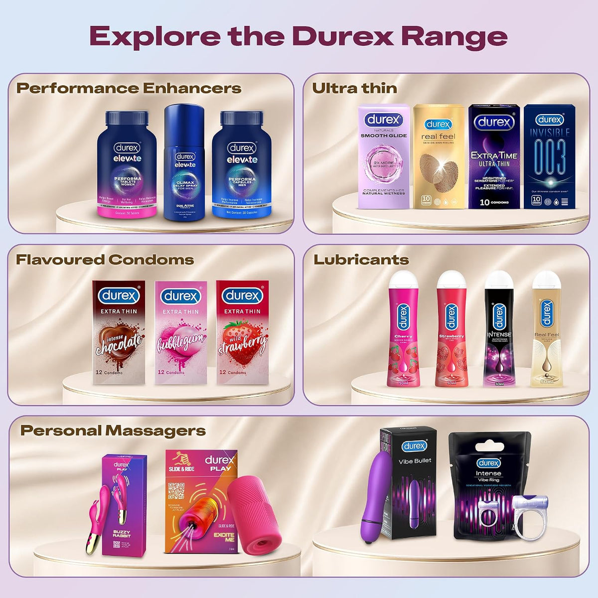 Durex Smooth Glide Condoms for Men - 3 Count | with 2X Water-Based Lubricant | Ultra Thin