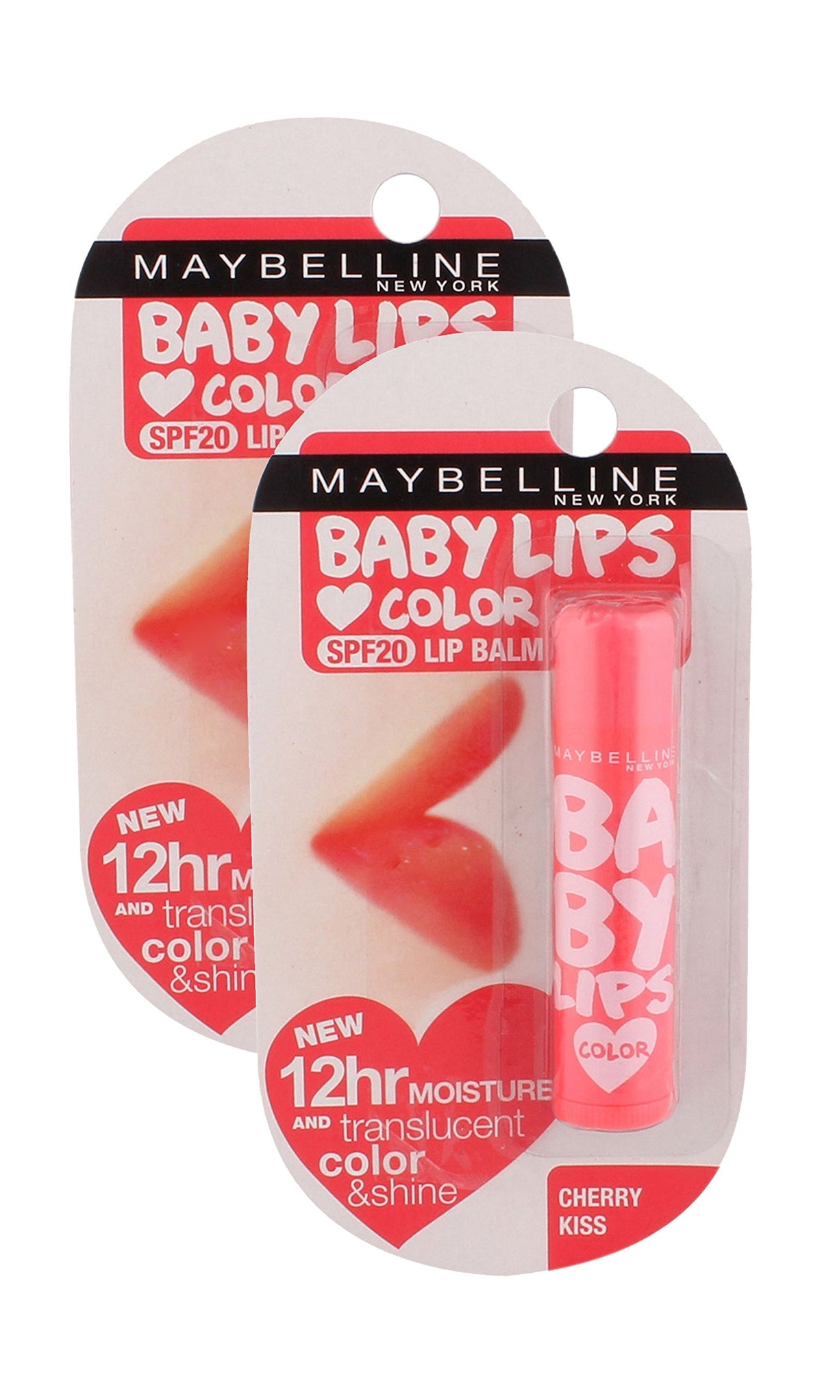 Maybelline Babylips Lip Balm - Cherry Kiss, 4g (Buy 1 Get 1, 2 Pieces) Promo Pack Cherry 2 Count (Pack of 1)
