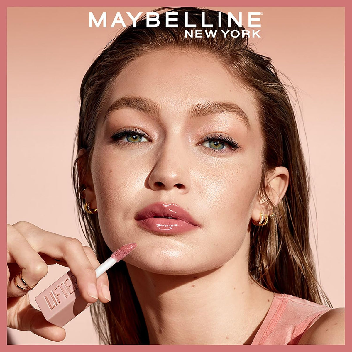 Maybelline New York Smooth And Non-sticky Lifter Gloss - Moon | Tinted Lip Gloss With Hyaluronic Acid for Hydrated & Plump Lips | Non-Sticky application | Long-