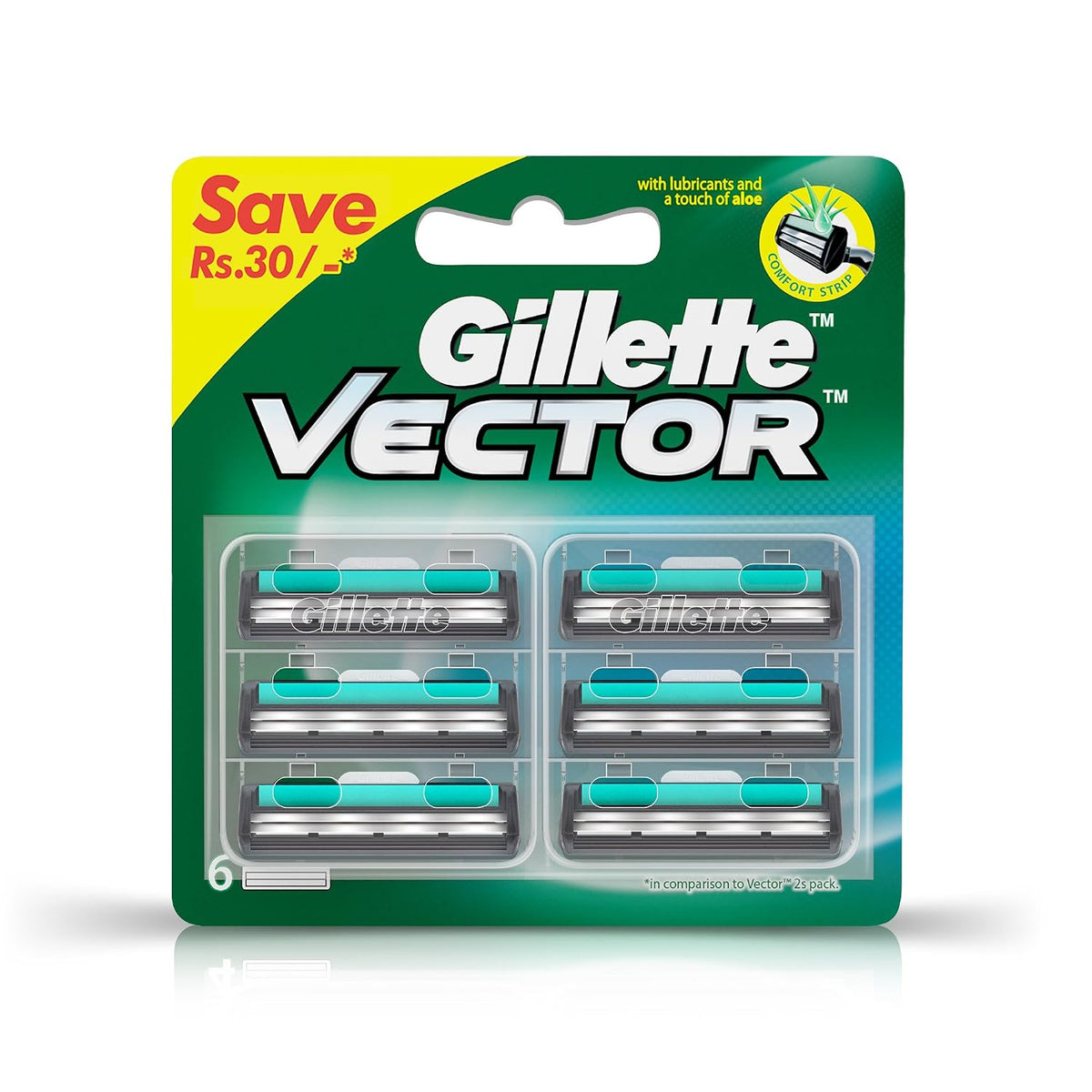 Gillette Classic Lemon Lime Pre Shave Foam - 196 Gm & Vector Plus Manual Shaving Razor Blades (Cartridge) - 6S Pack,For Men,1 Count Pre Shave Foam+Vector Plus M