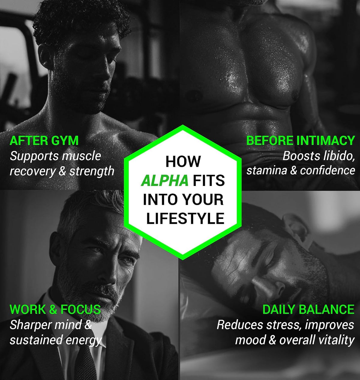 Be Wellness Alpha Testosterone Support for Men | 60 Capsules