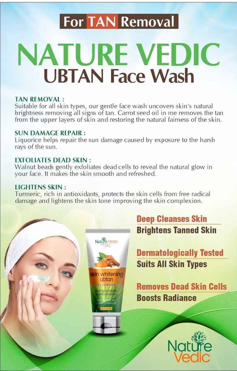 Skin Whitening Ubtan & South Coffee Face wash for skin lightening & Reduce Dark Circle Combo
