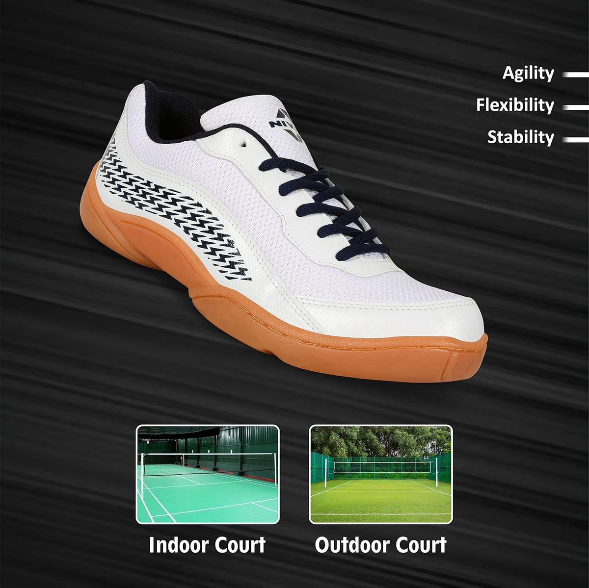 NIVIA Men Flash 2.0 Non-Marking Badminton Shoes
