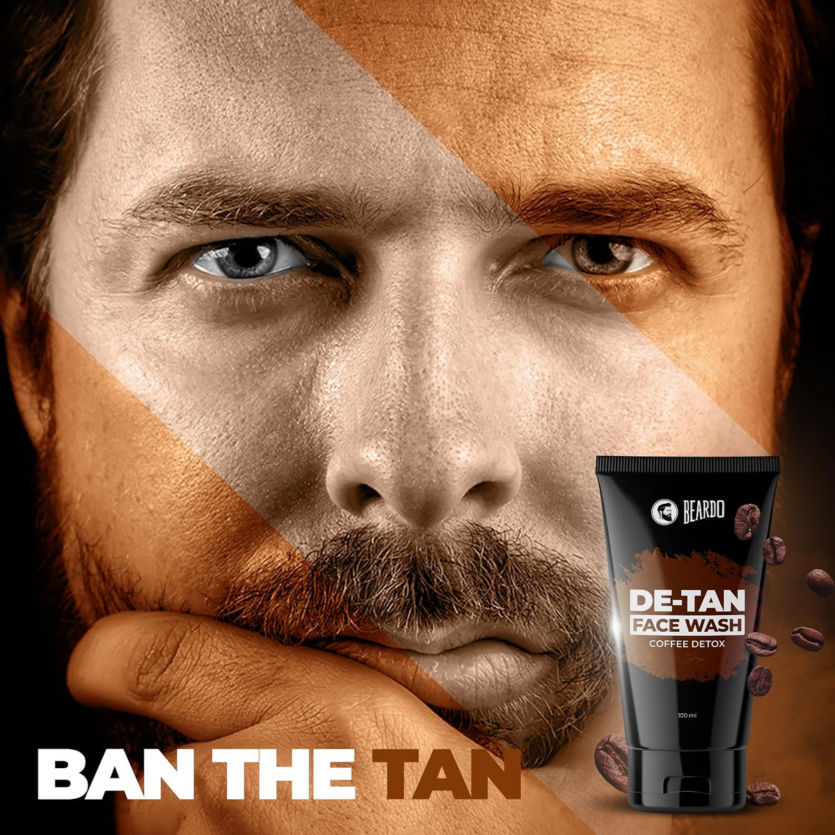 Beardo Ban the Tan Kit | Grooming kit for men | Detan Facewash for men with Coffee extracts & Vitamin E| Detan Face Scrub for Men | Rakhi Gift Hamper for Brothe