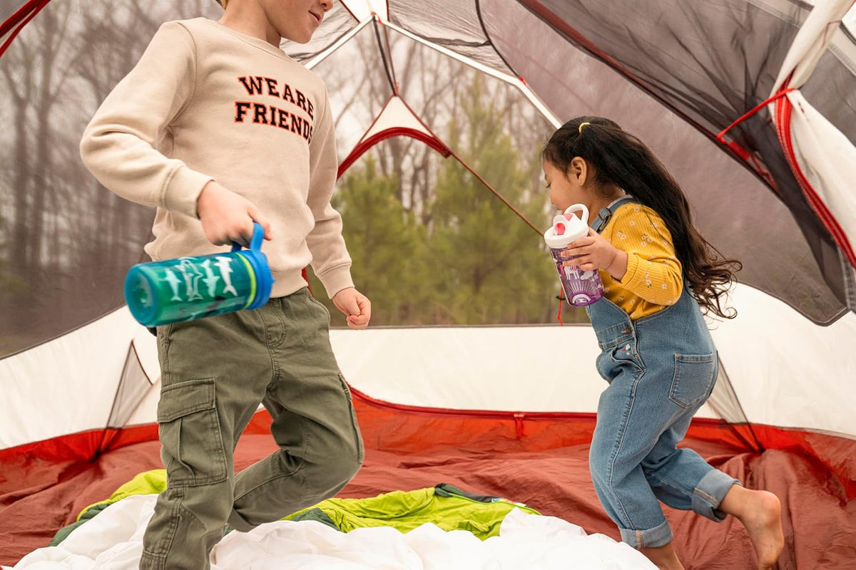 CamelBak Eddy+ Kids Everyday Water Bottle - Strong Drop Proof Design - BPA Free - Leak-proof - Dishwasher Safe - 400ml - Firework Dragon | Water Botte for Boys