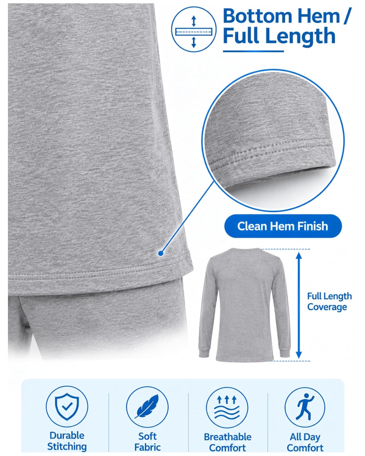 Men's Thermal Top Pack of 3 | Round Neck Full Sleeve Thermal Innerwear for Men | Warm, Soft & Comfortable Winter Wear | Regular Fit (Size-S) 34