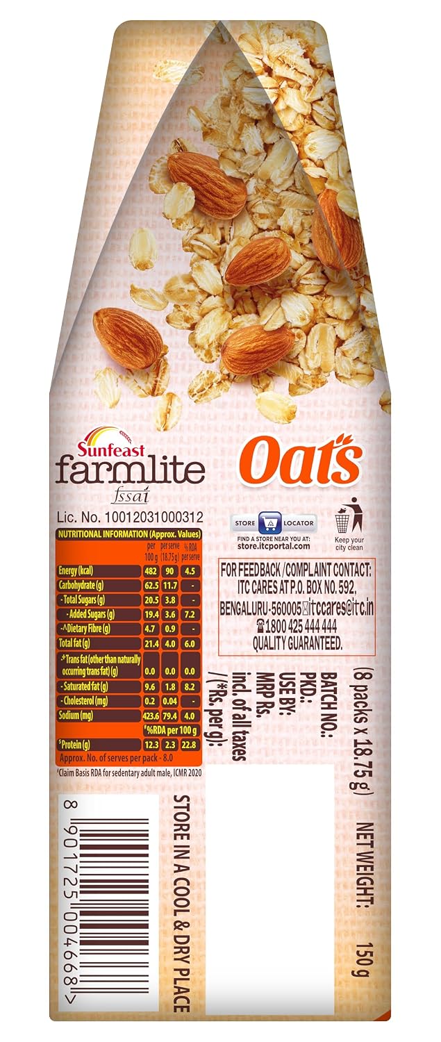 Sunfeast Farmlite Oats and Almonds Bundle Pack, 900 g