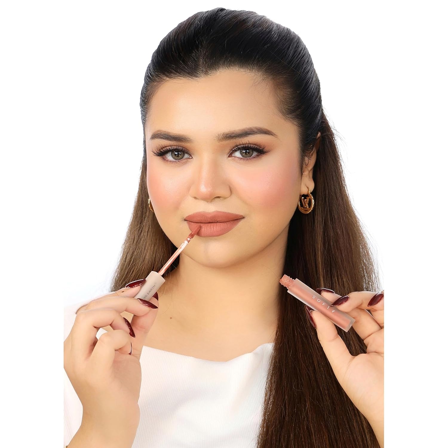 Love Earth Softy Tinty Lipstick - Latte Scoop| Vitamin E, Squalane & Peptides Infused Hydrating Lip Tint - 1.5ML