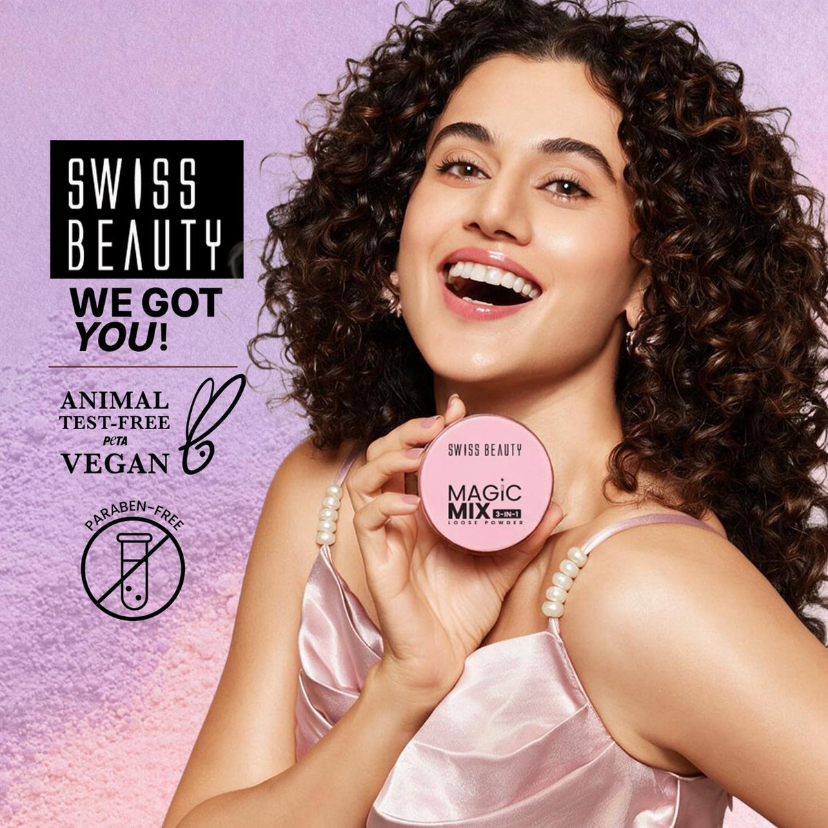 Swiss Beauty Magic Mix 3-In-1 Loose Powder | Sets, Blurs & Smooths | Waterproof | Long-Lasting