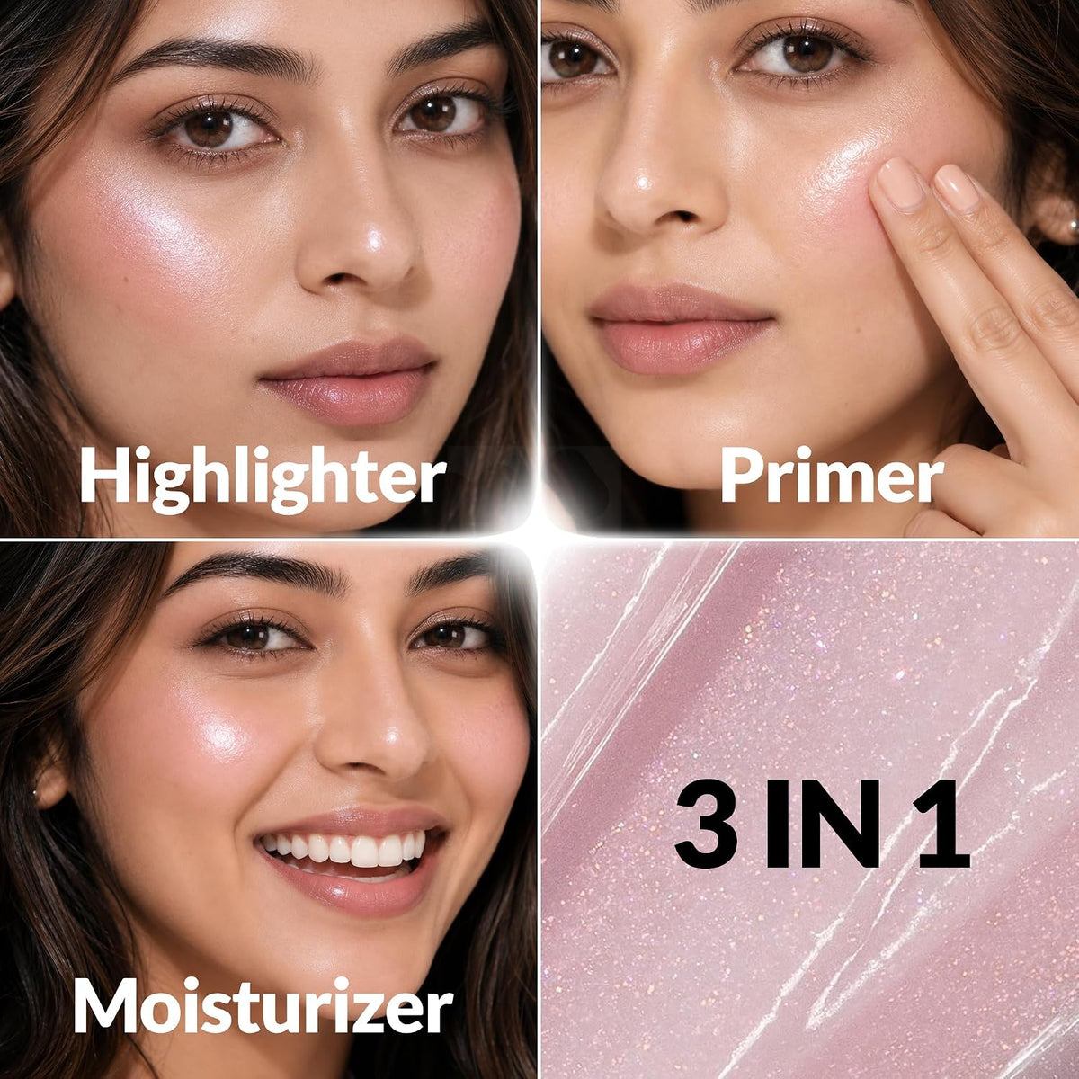 Fixderma Strobe Cream Pink 30g | Primer + Highlighter + Moisturizer | Shea Butter & Hyaluronic Acid | Intense Hydration | Flawless Radiant Dewy Skin | Illuminat