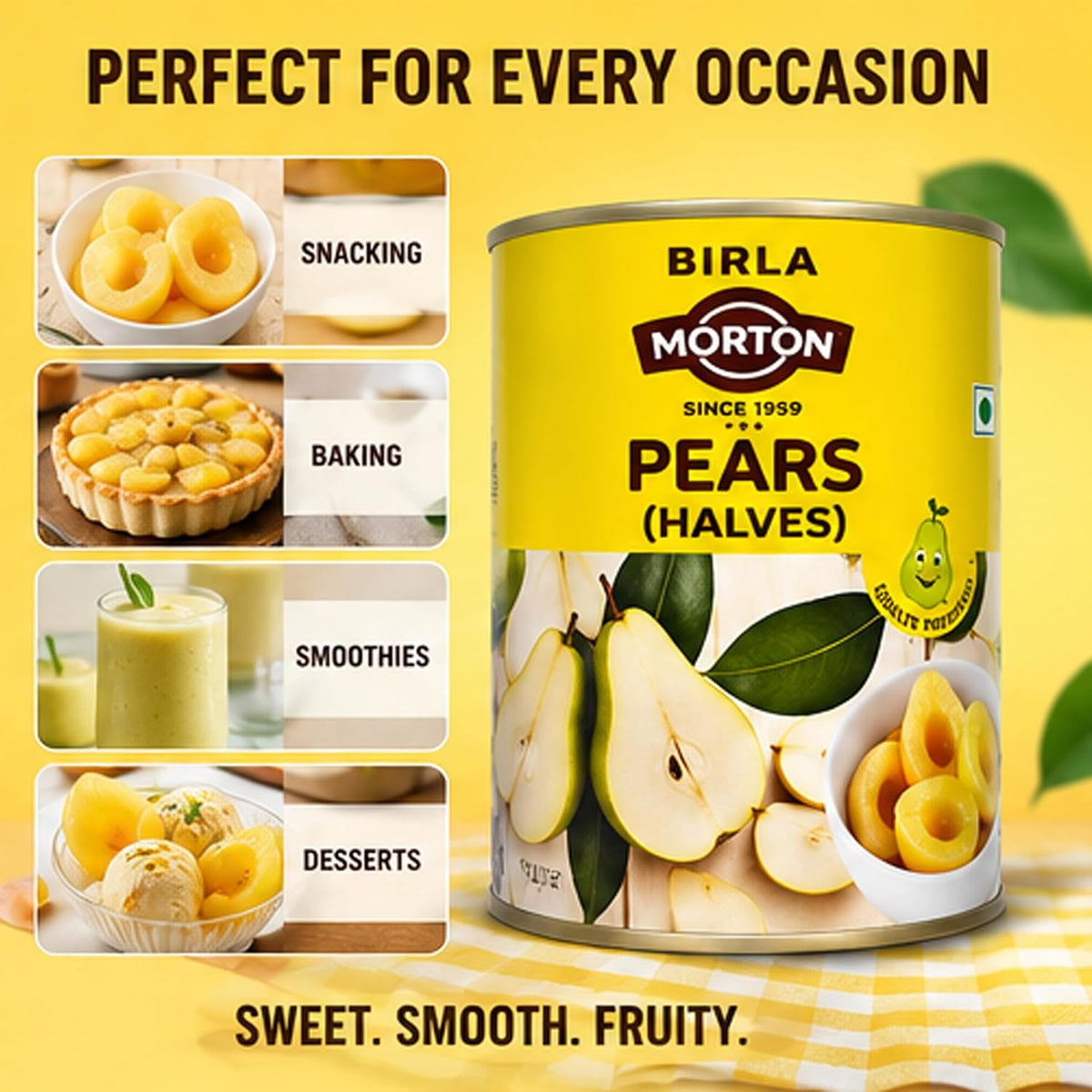 Morton By Birla Pears Halves 850 Gm Pack of 2 850 g (Pack of 2)