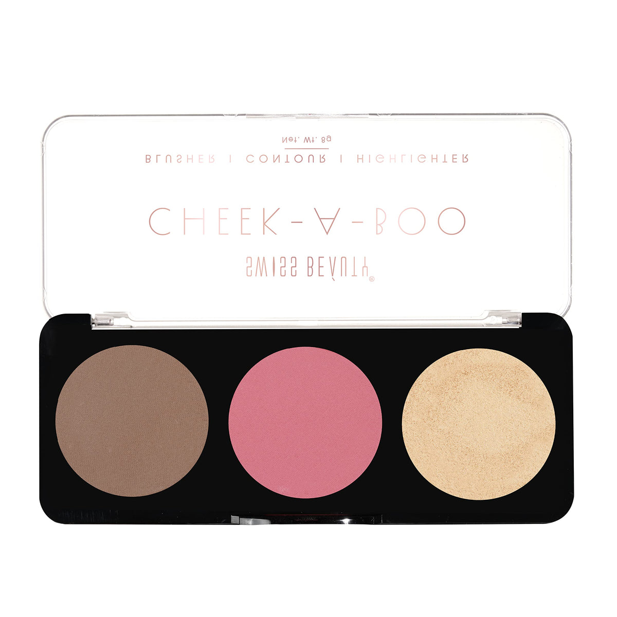 Swiss Beauty Cheek-A-Boo 3-in-1 Face Palette – Blusher, Contour & Highlighter | Highly Pigmented, Blendable & Lightweight | Long-Lasting Makeup Palette for All