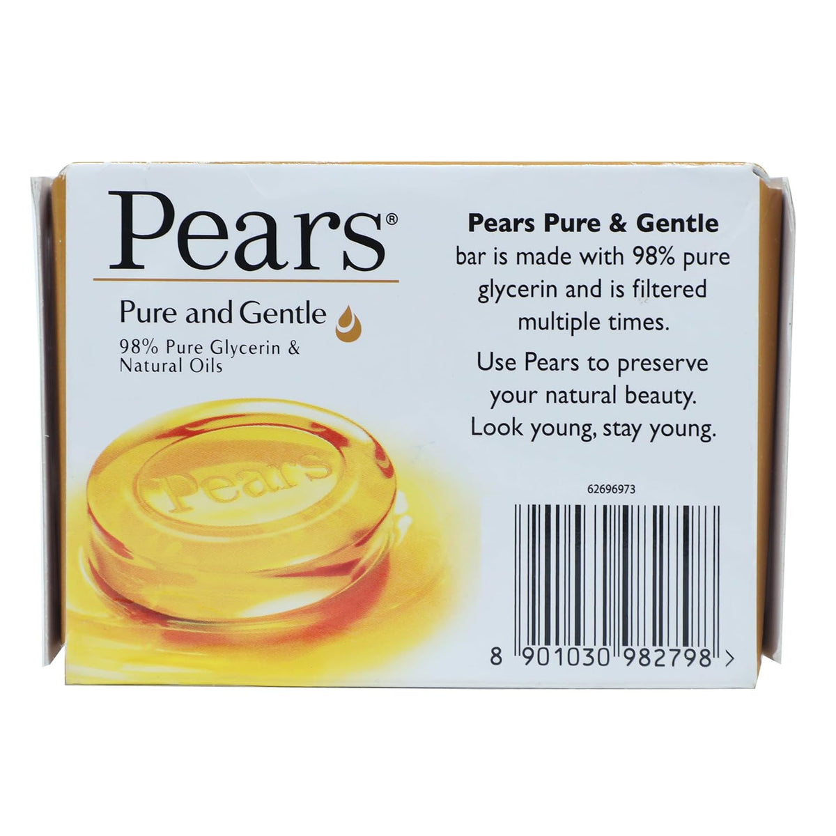 Pears Pure & Gentle with Glycerin & Natural Oils Bathing Bar, 100g + 20g free