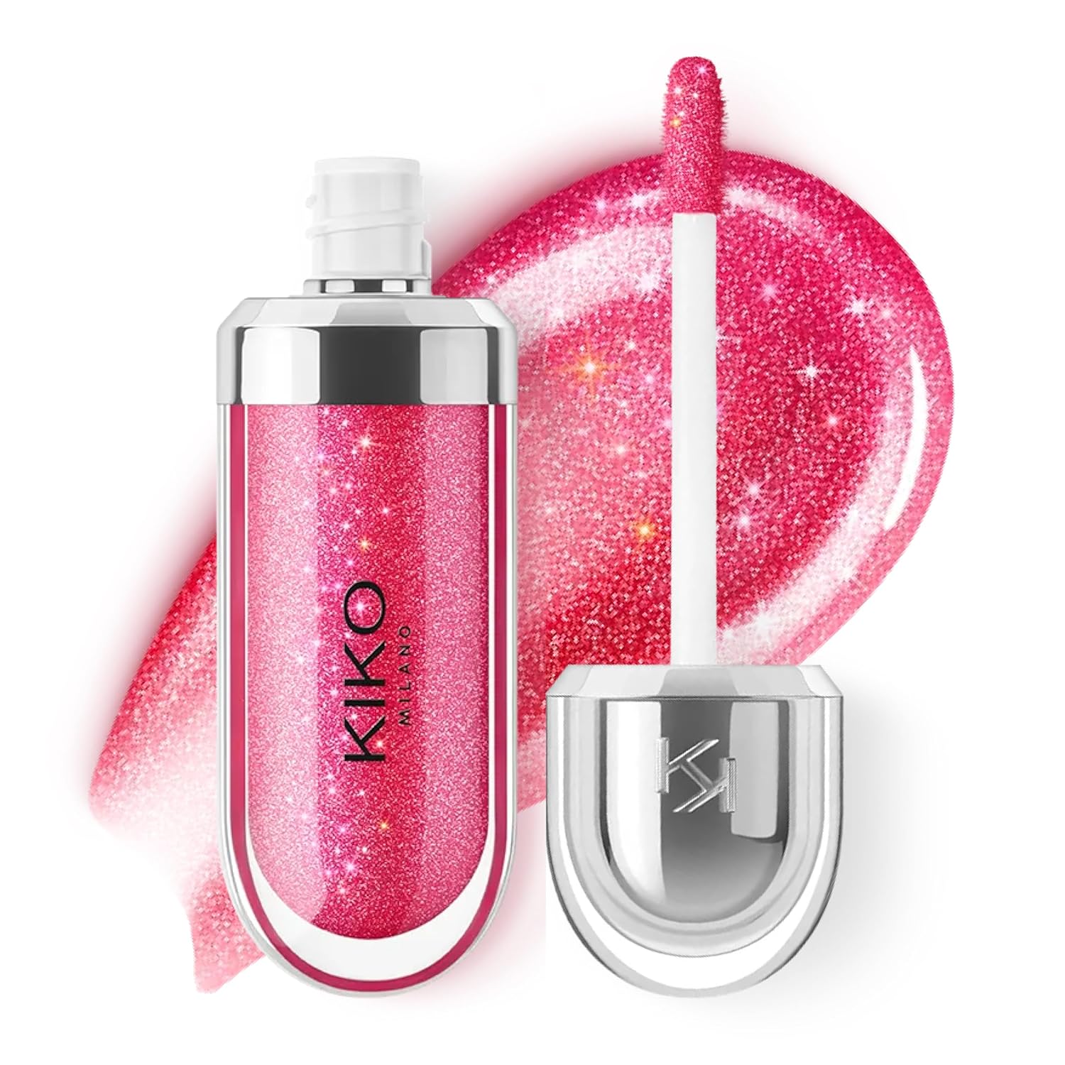 KIKO Milano 3D Hydra Lip Gloss – High Shine, Hydrating, Plumping, Non-Sticky, Moisturizing Lip Makeup Color:10 Sparkling Strawberry