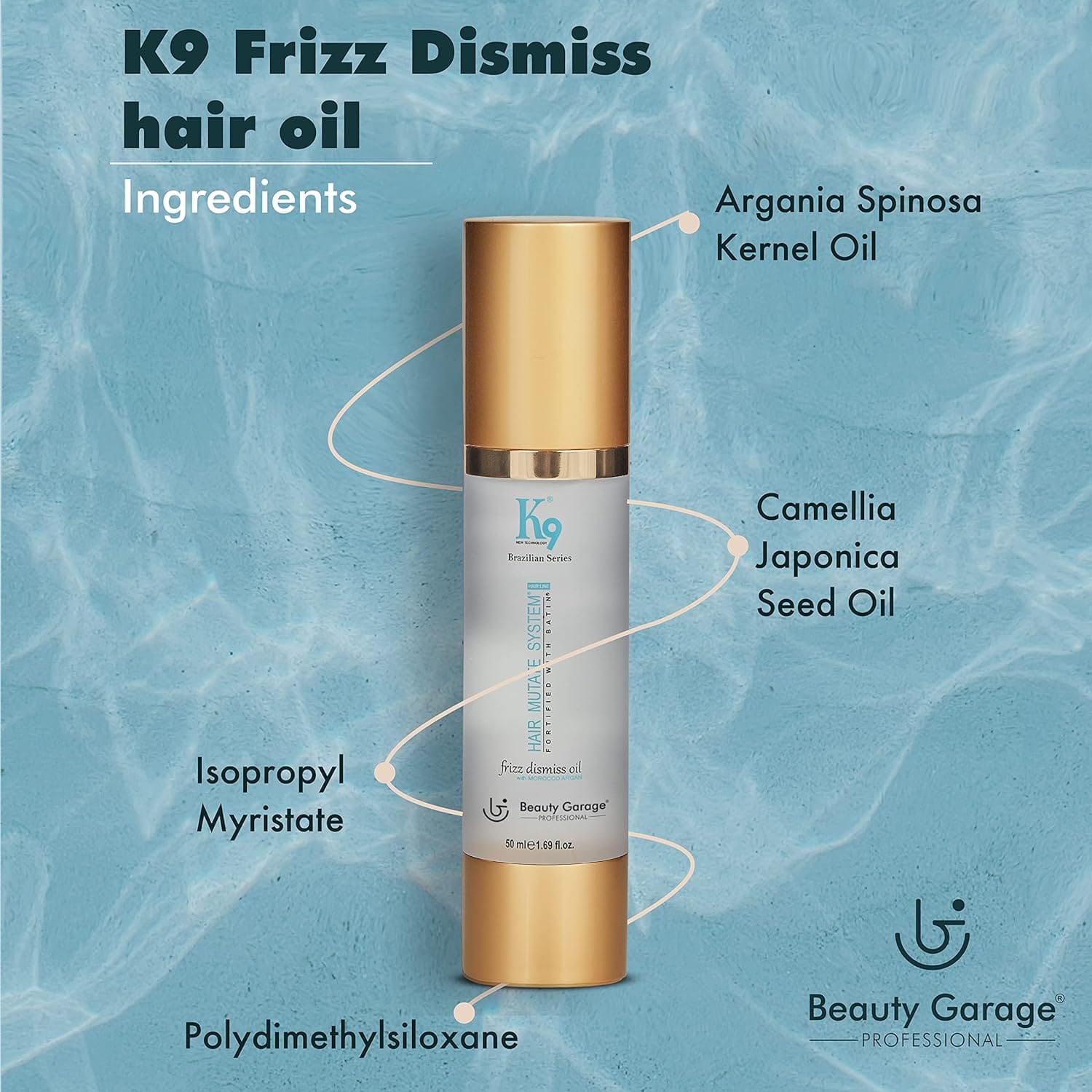 Beauty Garage - K9 Frizz Dismiss Hair Oil with Morocco Argan (50mL)