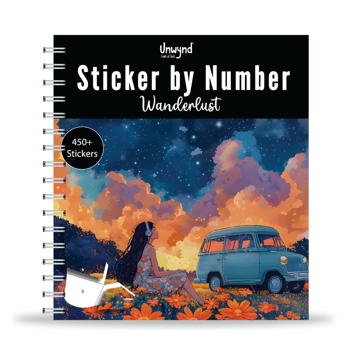 Wanderlust Sticker by Number Book for Adult, Brain Puzzle Games Kits